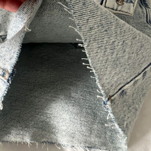 PacSun Light Indigo Ripped High Waisted Relaxed Jorts Waist 25 - Picture 9 of 12